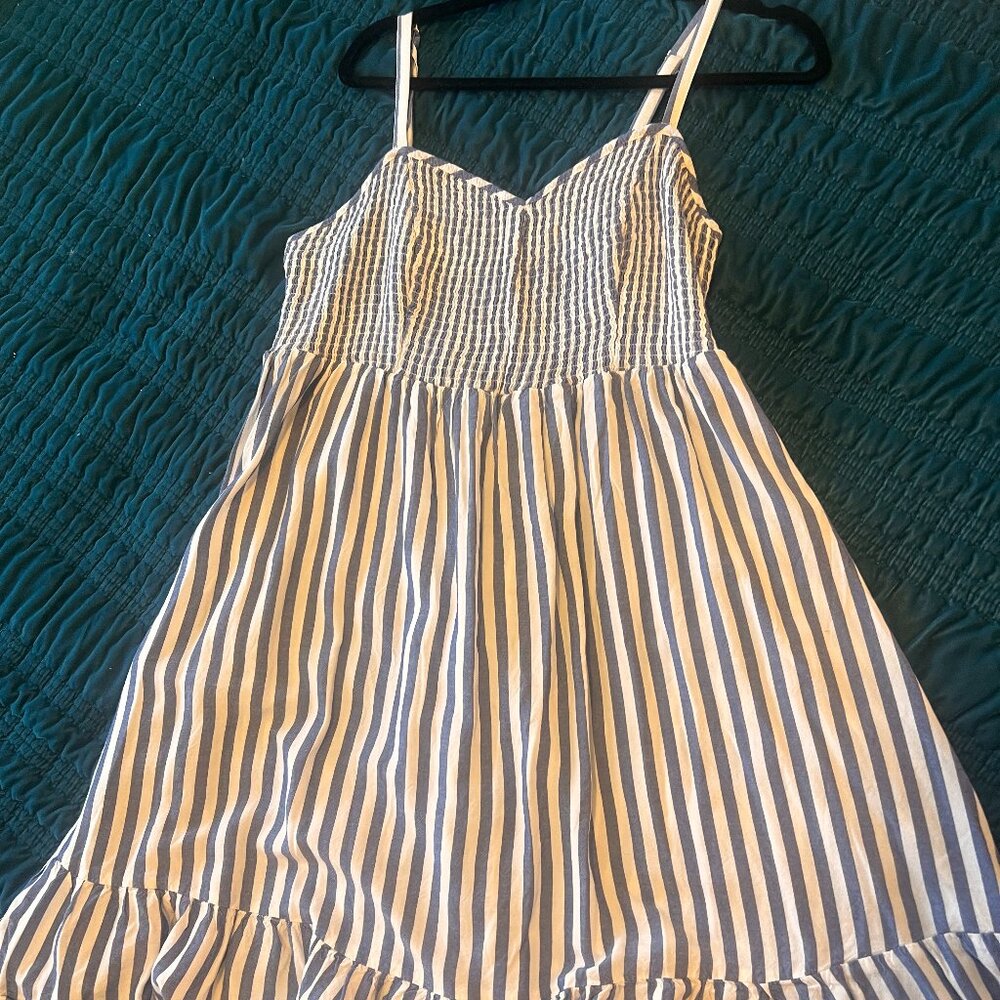 Torrid Blue & White Striped Sundress
